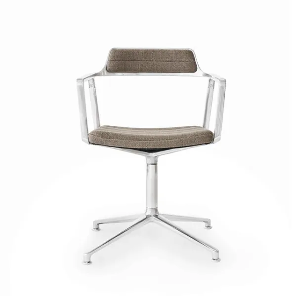Vipp 452 Swivel Kääntötuoli Tumma Hiekka/Alumiini
