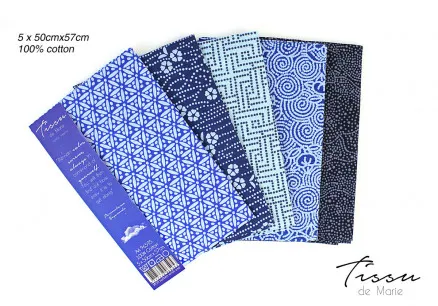 Tissu de Marie Fat Quarter Safiiri 50x57cm - 5 kpl.