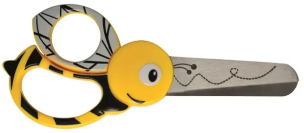 Fiskars lasten sakset mehiläiskuvioinnilla