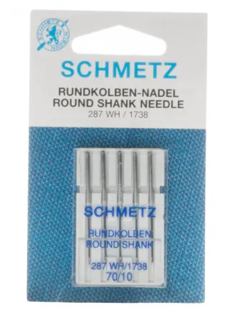 Schmetz Ompelukoneen neulat 287 WH-1738 Koko 70 - 5 kpl